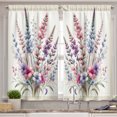 thumbnail image 7 of Ambesonne Cottagecore Valance & Curtain 3 Pcs Set, Pastel Colored Floral, 55"x24", Rose Lilac and Sage Green, 7 of 7