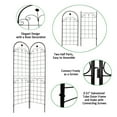 thumbnail image 4 of 2 Pack Metal Garden Arbor, 86.7in Arch Trellis for Climbing Plants, Outdoor Wedding Party Lawn Arches Decoration, Black, 4 of 10