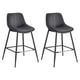 thumbnail image 1 of VASAGLE Juego de 2 Taburetes de Bar, Sillas de Cocina, Respaldo Ergonómico, Tapicería de PU, Patas de Metal con Pies Ajustables, 62 cm de Altura, Montaje Fácil, Negro Tinta, 1 of 5