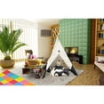 thumbnail image 3 of Blue with White 3D Shape Star Pillow, 3 of 4