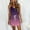 Purple Womens Summer Dress, variant on Sundresses for Women Casual Summer, Women Summer Casual Gradient Shirt Dress V Neck Spaghetti Strap Mini Dress Elastic Waist Belt Tank Dress with Pockets