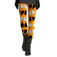 thumbnail image 5 of Hkoxplj Halloween Leggings for Women Soft Cotton Blend Printed Pants Stretch High Waist Ghost Bat Pattern Casual Workout Leggings Festival Party Tights All Season Comfortable Athletic Pants, 5 of 6