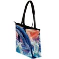 thumbnail image 3 of Dolphin Twill Sponge Jeanette Canvas Leather Mix Handbag 30x10.5x39cm/11.8x4.1x15.4in, 3 of 5