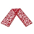thumbnail image 2 of Fiudx Mantel de San Valentín, Diseño de Encaje Rojo, Elegante Poliéster, Fácil de Limpiar, Ideal para Cenas Románticas, Ideal para Eventos o Mesas de Té, 33 X 183 Cm., 2 of 7