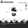 thumbnail image 4 of Kingston Brass CC44450DXK 5/8-Inch O.D. Comp x 1/2-Inch O.D. Comp Quarter-Turn Straight Shut-Off Valve with Flange in Matte Black, 4 of 5