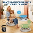 thumbnail image 5 of Eastvita Round Swivel Chair with Armrests Rotating Plastic Desk Chair Light Coffee, 5 of 5