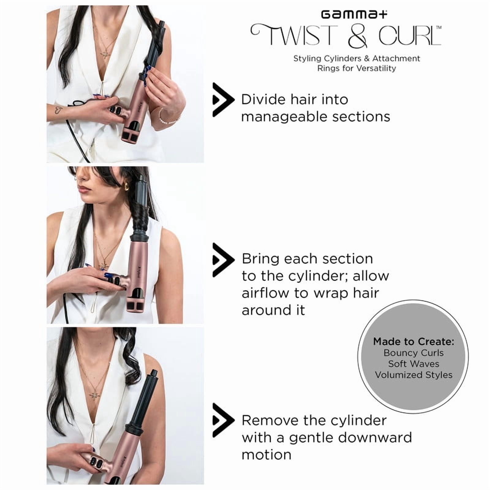 GAMMA+ Twist & Curl Air Dryer Attachments Compatible with certain models of GAMMA+ and StyleCraft Hair Dryers