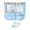 Blue, variant on Refillable 5 Holes Binder Notebook with Refill Paper 12.3x9.8CM PVC 5 Rings Binder Covers with Card Organizers Pocket
