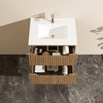 thumbnail image 2 of Resenkos24" Wall-Mount Bathroom Vanity Cabinet Floating (Cabinet Only), Walnut Grain Laminate Finish, Assembly required, MDF, Walnut, 2 of 4