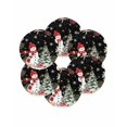 thumbnail image 7 of 13 Inch Round Placemats Set of 6, Black Christmas Non Slip Heat Insulation PP Table Mats, Snowman Xmas Tree Coastal Snowflake Starfish Washable Place Mats for Kitchen Dining Party Table Decor, 7 of 7