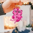 thumbnail image 5 of Cancer 2D Flat Christmas Ornament, Pink Fight Ribbon Survivor Women Wreath Pine Tree Decor, Hanging House Charm Eve Keepsake, Car Rear View Mirror Accessories - C, 5 of 5