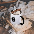 thumbnail image 5 of 3dRose, The letter K monogram, Black letter K on white background, 11oz Two-Tone Black Mug, 5 of 7