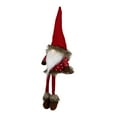 thumbnail image 3 of Northlight Sitting Plush Gnome with Dangling Legs Christmas Figure - 22" - Red, 3 of 5