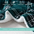 thumbnail image 4 of Elegant Comfort Throw Blanket, Reversible Sherpa Flannel, Soft, Fuzzy, Cozy and Plush- All season Lightweight Decorative Throw, 50 x 60 inches, Plaid Design Sherpa Throw, Green, 4 of 6