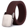 thumbnail image 1 of Men Belt Nylon Fashion Alloy Work Belt Web Belt with Automatic Slide Buckle, 1 of 10