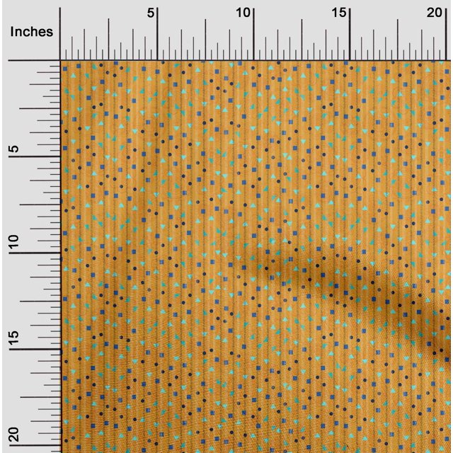 oneOone Tissu Polyester Lycra Jaune Moutarde Texture Géométrique Matériel de Robe Tissu Imprimé Tissu au Mètre 56 Pouces de Large