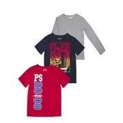 Short Sleeve Graphic T-Shirts with Long Sleeve Solid, Value, 3-Pack Set (Little Boys & Big Boys)