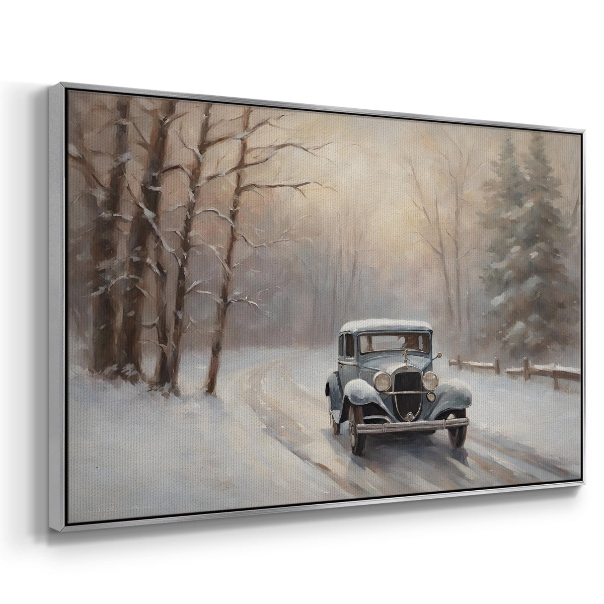Vintage Landscape-CCIX By Wexford Home Framed in Silver Wood Gallery Wrapped Canvas 17 in. x 25 in.