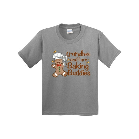 Inktastic Grandma and I Are Baking Buddies Youth T-Shirt