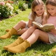 thumbnail image 5 of LJEFF Girls Ruffle Trim Knee High Socks, Sweat-Wicking Stretch Cute Anti-Slip Gift Kids Sport Stockings Yellow Size 1-3T, 5 of 5