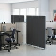 thumbnail image 6 of Stand Up Desk Store ReFocus Freestanding Noise Reducing Acoustic Room Wall Divider Office Partition (Ash Grey, 23.6"  x 66" , Zippered Extension Panel), 6 of 6