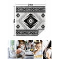 thumbnail image 4 of Black Beige Boho Cloth Napkins Set of 6 Reusable Dinner Napkins, Vintage Ethnic Tribal Southwestern Cocktail Napkin Washable Table Napkins for Wedding/Holiday Party/Baby Shower 20"x20", 4 of 7