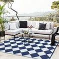 thumbnail image 3 of FairOnly 9'x12'Dark Blue Modern Washable Area Rug Geometric Reversible Waterpoof Rugs for Camping Picnic, 3 of 5
