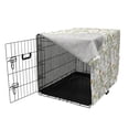 thumbnail image 3 of Spring Dog Crate Cover, Butterflies Flying Flower Field Shabby Seasonal Flourish Pastel Petals, Easy to Use Pet Kennel Cover Small Dogs Puppies Kittens, 7 Sizes, Pale Green Dark Orange, by Ambesonne, 3 of 6