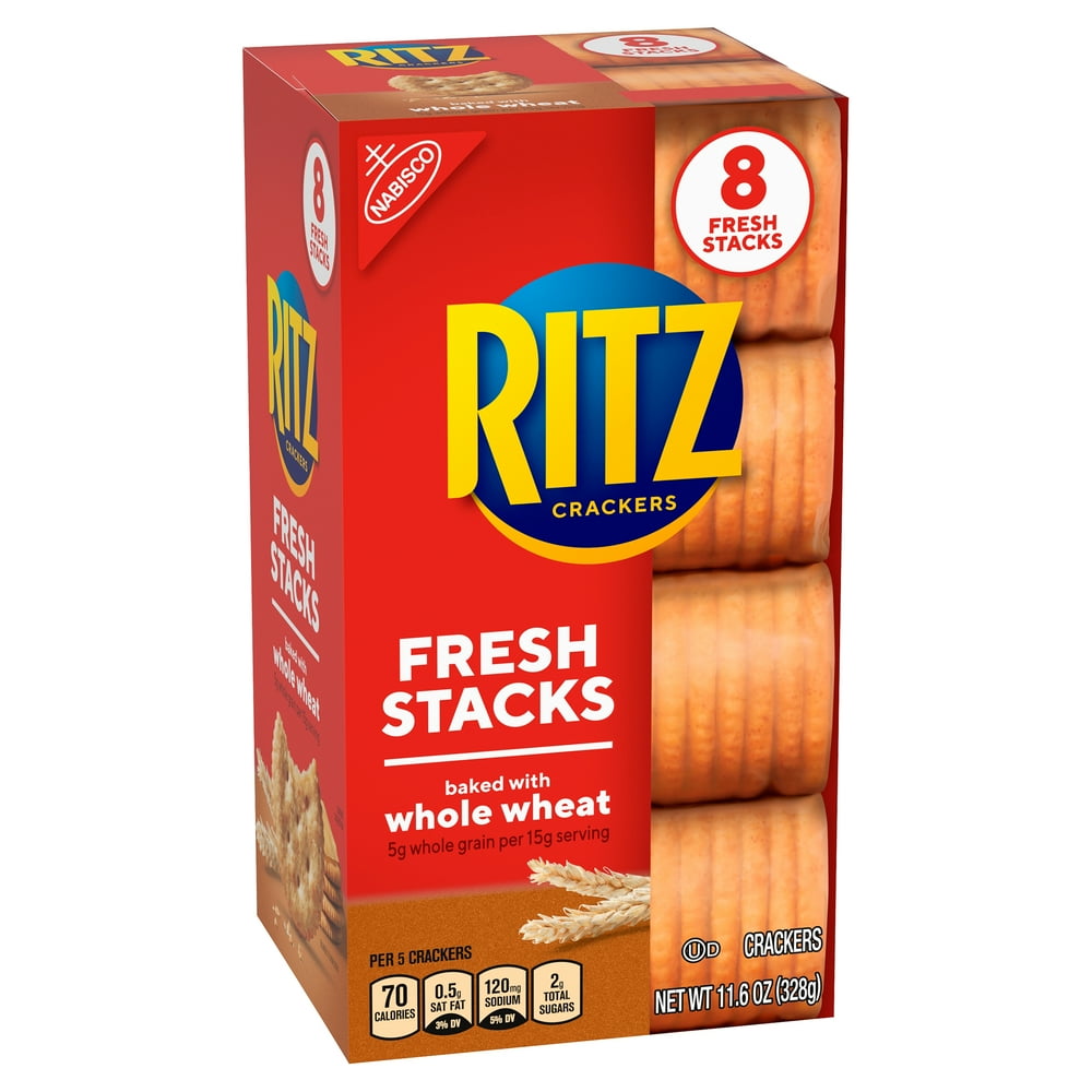 RITZ Fresh Stacks Whole Wheat Crackers, 8 Count, 11.6 oz