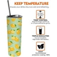 thumbnail image 6 of Lemon Tumbler with Straw, Lemon Gifts, Lemon Cups, Lemon Coffee Mug, Lemon Theme Party Decorations, Unique Birthday Gifts for Women Girls, 20oz Insulated Skinny Tumbler, Gifts for Lemon Lover, 6 of 6