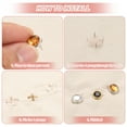 thumbnail image 4 of Uxcell 80Pcs Remaches de Rhinestone 0.2"x0.24" Cobre para Manualidades Plata Gris, 4 of 7