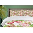 thumbnail image 4 of Ambesonne Summer Duvet Cover Sets, Nature Apple Tree Flower, 2-Queen, Red White Green, 4 of 7