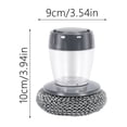 thumbnail image 3 of Soap Dispensing Dish Brush â Kitchen Scrub Brush with Built-in Soap Dispenser Without soap, Replaceable Nylon Bristles, Non- Handle for Cleaning Dishes, Pots, Pans & Sinks,1 handle+5 brushes, 3 of 9