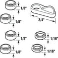 thumbnail image 2 of Universal Screen Clips, Fits Flush To 7/16 in., Diecast, White, Painted Finish, Stackable Height-Adjustment Rings (4-pack), 2 of 2