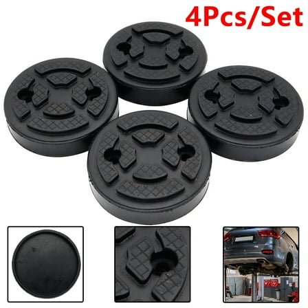 AUTOXBERT 4Pcs Universal Round Rubber Arm Pad Lift Pad For Auto Lift Car Truck Hoist Black