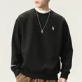 thumbnail image 5 of Sudadera con capucha de estilo hip hop sin capucha, ajustada, de cuello redondo, para hombre, sudadera con cuello redondo, novedad en Y2k, estilo vintage, holgada, 5 of 5
