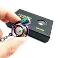 thumbnail image 2 of Car Turbo Keychain, Creative Metal Spinning Turbocharger Key Fob, Universal Vehicle Part Keychain Key Ring Decoration - Purple, 2 of 5
