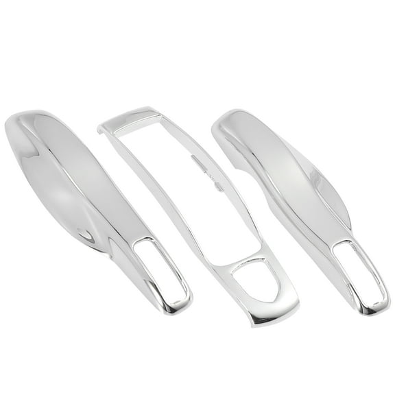 Unique Bargains Electroplated Silver Tone Remote Key Cover Key Fob Plastic Case Cover for Porsche Cayenne Panamera Macan
