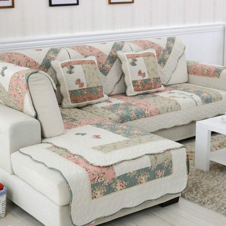 Cotton Sofa Slipcover Thick Quilted Sectional Couch Covers Boho Fl Patchwork Cover For Dogs Cats Pet Love Seat Recliner Leather L Shaped Armrest Backrest 1pc Flower 43 X43 Canada Cotton Sofa Slipcover Thick Quilted, Leather Corner Sectional Sofa Covers