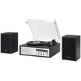 thumbnail image 5 of Crosley CR7022A-BK Sloane - Tocadiscos Bluetooth de 3 velocidades y sistema de estante para radio FM con altavoces estéreo a juego, color negro, 5 of 5