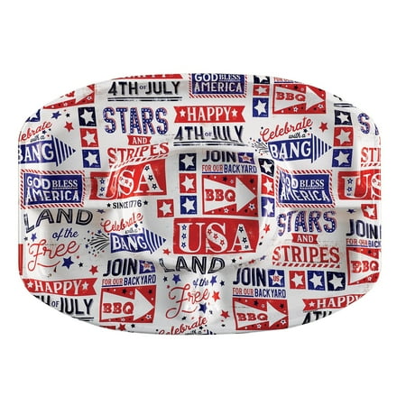 

Patriotic 13 x 18 Plastic Sectional Platter 1ct