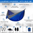 thumbnail image 2 of Hamaca de camping Qevooon de nailon con mosquitera y correas de 3 m, 2 of 7