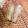 thumbnail image 3 of Copa vintage con relieve de hoja, 10.5 oz, copa de vino y champán texturizada soplada a mano, 3 of 7