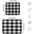 thumbnail image 3 of White and Black Buffalo Plaid Dish Drying Mat 18x24 for Kitchen Classic Buffalo Check Dishes Pad Dish Drainer Rack Mats Absorbent Fast Dry Kitchen Accessories, 3 of 7