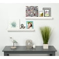 thumbnail image 4 of Kate and Laurel Rectangle Floating Shelves, 25.21" x 5.81", White, 4 of 5
