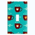 thumbnail image 2 of Metal Light Switch Wall Plate Outlet Cover (Coffee Espresso Mocha Cup Orange Heart Teal - Single Toggle), 2 of 2
