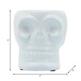thumbnail image 5 of Decorative Skull Ceramic Vase for Living Room Decor - Contemporary Flower Vase for Home, Bedroom, and Office Decor - Ideal House Accents for Entryway Table and Shelf Display - 5", White, 5 of 14