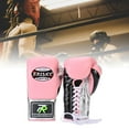 thumbnail image 6 of AMLESO Boxing Gloves PU Leather Punching Gloves for Men Women Professional Sparring Gloves for Muay Thai, Grappling, MMA, Home Gym Pink 10oz, 6 of 10