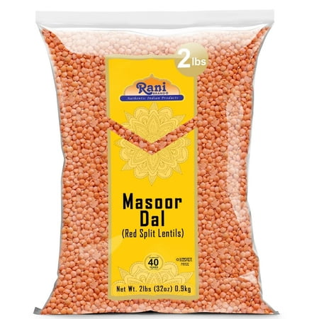 Rani Masoor Dal (Indian Red Lentils) Split Gram, 32oz (2lbs) 907g ~ All Natural | Gluten Friendly | NON-GMO | Kosher | Vegan | Indian Origin