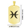 thumbnail image 2 of Stainless Steel Pisces Zodiac Sign (Two Fishes) Dog Tag Pendant Necklace, 2 of 3